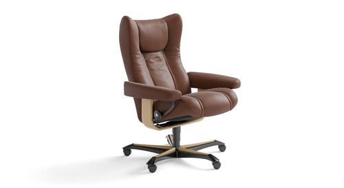 Stressless® Wing Leather Home Office Chair Stressless® Wing Leather Home Office Chair